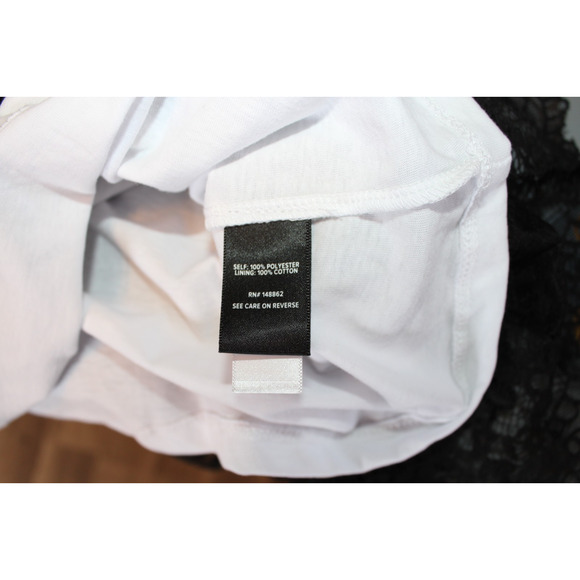 Torrid Top Women's Size 2 Peplum Ruffle Cami 2Fer Top White and Black - Picture 9 of 11